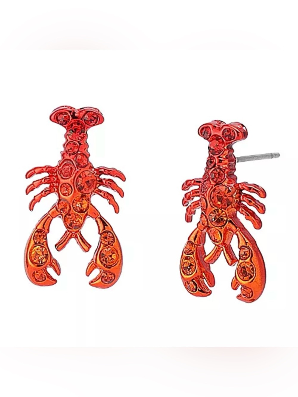 Red Lobster Small Dainty Stud Statement Earrings